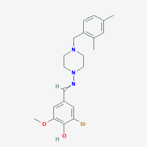 2-Bromo-4-[({4-[(2,4-dimethylphenyl)methyl]piperazin-1-YL}imino)methyl]-6-methoxyphenol