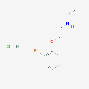 molecular formula C11H17BrClNO B5956096 2-(2-bromo-4-methylphenoxy)-N-ethylethanamine;hydrochloride 