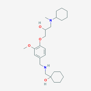 1-[[[4-[3-[Cyclohexyl(methyl)amino]-2-hydroxypropoxy]-3-methoxyphenyl]methylamino]methyl]cyclohexan-1-ol