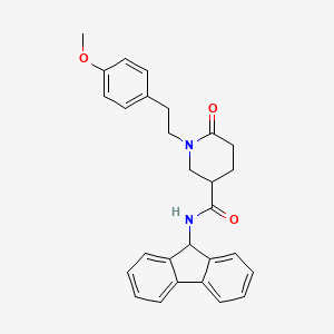 molecular formula C28H28N2O3 B5956107 N-9H-fluoren-9-yl-1-[2-(4-methoxyphenyl)ethyl]-6-oxo-3-piperidinecarboxamide 