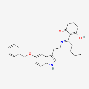 molecular formula C29H34N2O3 B5956109 2-[1-({2-[5-(benzyloxy)-2-methyl-1H-indol-3-yl]ethyl}amino)pentylidene]cyclohexane-1,3-dione 