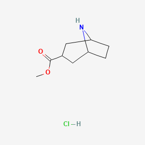 molecular formula C9H16ClNO2 B595611 8-氮杂双环[3.2.1]辛烷-3-甲酸甲酯盐酸盐 CAS No. 179022-43-6