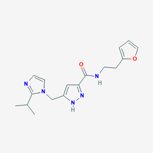 N-[2-(2-furyl)ethyl]-5-[(2-isopropyl-1H-imidazol-1-yl)methyl]-1H-pyrazole-3-carboxamide