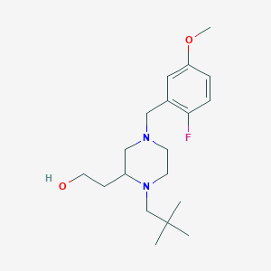 2-[1-(2,2-dimethylpropyl)-4-(2-fluoro-5-methoxybenzyl)-2-piperazinyl]ethanol