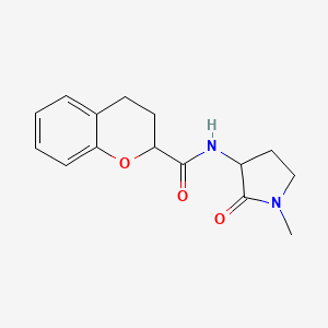 molecular formula C15H18N2O3 B5956173 N-(1-methyl-2-oxo-3-pyrrolidinyl)-2-chromanecarboxamide 