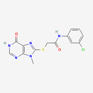 N-(3-chlorophenyl)-2-[(9-methyl-6-oxo-6,9-dihydro-1H-purin-8-yl)sulfanyl]acetamide