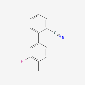 molecular formula C14H10FN B595620 2-(3-Fluoro-4-methylphenyl)benzonitrile CAS No. 136042-62-1