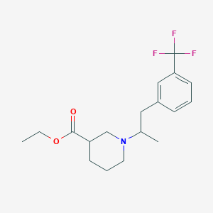 molecular formula C18H24F3NO2 B5956203 ethyl 1-{1-methyl-2-[3-(trifluoromethyl)phenyl]ethyl}-3-piperidinecarboxylate 