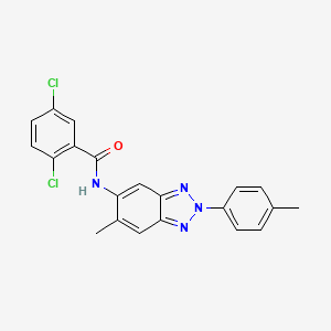 2,5-dichloro-N-[6-methyl-2-(4-methylphenyl)benzotriazol-5-yl]benzamide