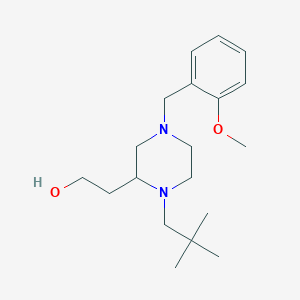 2-[1-(2,2-dimethylpropyl)-4-(2-methoxybenzyl)-2-piperazinyl]ethanol