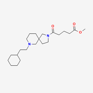 molecular formula C22H38N2O3 B5956259 methyl 5-[7-(2-cyclohexylethyl)-2,7-diazaspiro[4.5]dec-2-yl]-5-oxopentanoate 