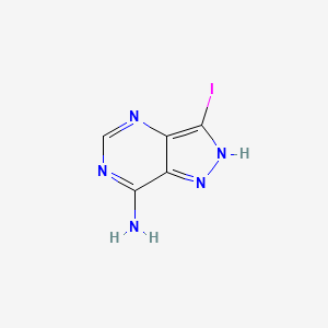 molecular formula C5H4IN5 B595626 3-碘-1H-吡唑并[4,3-d]嘧啶-7-胺 CAS No. 162791-82-4