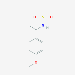 molecular formula C11H17NO3S B5956267 N-[1-(4-methoxyphenyl)propyl]methanesulfonamide 