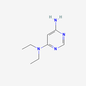 molecular formula C8H14N4 B595627 4-N,4-N-diethylpyrimidine-4,6-diamine CAS No. 108484-96-4