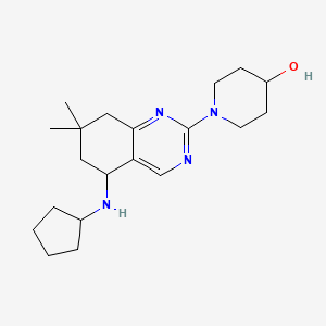 molecular formula C20H32N4O B5956277 1-[5-(cyclopentylamino)-7,7-dimethyl-5,6,7,8-tetrahydro-2-quinazolinyl]-4-piperidinol 