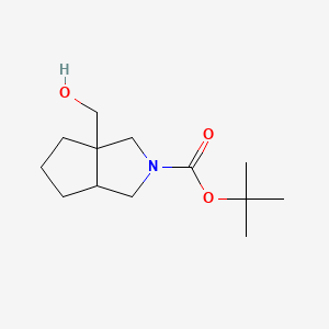 molecular formula C13H23NO3 B595628 tert-butyl 3a-(hydroxymethyl)hexahydrocyclopenta[c]pyrrole-2(1H)-carboxylate CAS No. 1223748-37-5