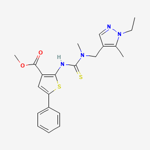 methyl 2-({[[(1-ethyl-5-methyl-1H-pyrazol-4-yl)methyl](methyl)amino]carbonothioyl}amino)-5-phenyl-3-thiophenecarboxylate