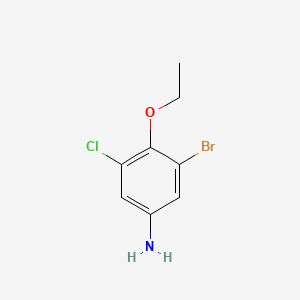 molecular formula C8H9BrClNO B595629 3-Bromo-5-chloro-4-ethoxyaniline CAS No. 1255574-73-2