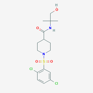 1-(2,5-dichlorophenyl)sulfonyl-N-(1-hydroxy-2-methylpropan-2-yl)piperidine-4-carboxamide