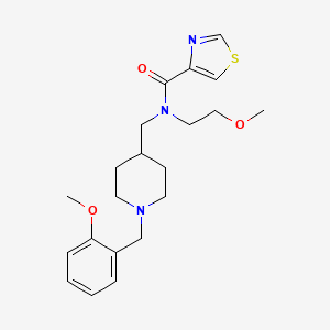 N-{[1-(2-methoxybenzyl)-4-piperidinyl]methyl}-N-(2-methoxyethyl)-1,3-thiazole-4-carboxamide