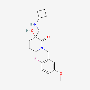 3-[(cyclobutylamino)methyl]-1-(2-fluoro-5-methoxybenzyl)-3-hydroxy-2-piperidinone