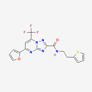 5-(2-furyl)-N-[2-(2-thienyl)ethyl]-7-(trifluoromethyl)[1,2,4]triazolo[1,5-a]pyrimidine-2-carboxamide