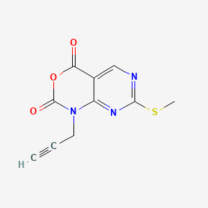 molecular formula C10H7N3O3S B595634 7-(Methylthio)-1-(prop-2-ynyl)-1H-pyrimido[4,5-D][1,3]oxazine-2,4-dione CAS No. 1253792-66-3