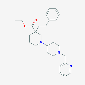 molecular formula C27H37N3O2 B5956345 ethyl 3-(2-phenylethyl)-1'-(2-pyridinylmethyl)-1,4'-bipiperidine-3-carboxylate 