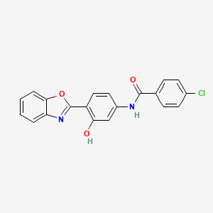 N-[4-(1,3-benzoxazol-2-yl)-3-hydroxyphenyl]-4-chlorobenzamide