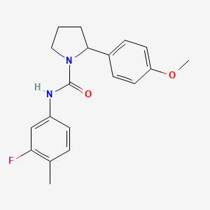 N-(3-fluoro-4-methylphenyl)-2-(4-methoxyphenyl)-1-pyrrolidinecarboxamide