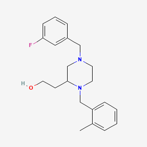 2-[4-(3-fluorobenzyl)-1-(2-methylbenzyl)-2-piperazinyl]ethanol