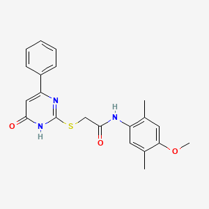 N-(4-methoxy-2,5-dimethylphenyl)-2-[(6-oxo-4-phenyl-1,6-dihydro-2-pyrimidinyl)thio]acetamide