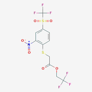 2,2,2-trifluoroethyl ({2-nitro-4-[(trifluoromethyl)sulfonyl]phenyl}thio)acetate