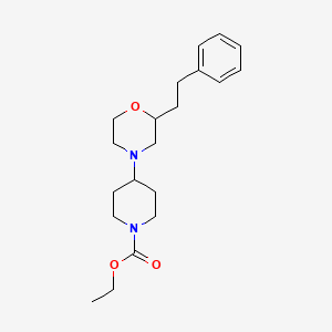 ethyl 4-[2-(2-phenylethyl)-4-morpholinyl]-1-piperidinecarboxylate