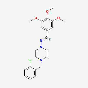 N-{4-[(2-CHLOROPHENYL)METHYL]PIPERAZIN-1-YL}-1-(3,4,5-TRIMETHOXYPHENYL)METHANIMINE