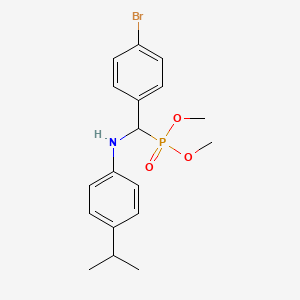 molecular formula C18H23BrNO3P B5956448 N-[(4-bromophenyl)-dimethoxyphosphorylmethyl]-4-propan-2-ylaniline 