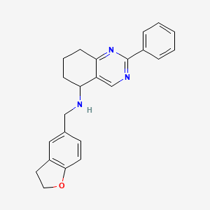 molecular formula C23H23N3O B5956459 N-(2,3-dihydro-1-benzofuran-5-ylmethyl)-2-phenyl-5,6,7,8-tetrahydroquinazolin-5-amine 