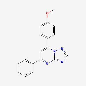 molecular formula C18H14N4O B5956488 7-(4-甲氧基苯基)-5-苯基[1,2,4]三唑并[1,5-a]嘧啶 