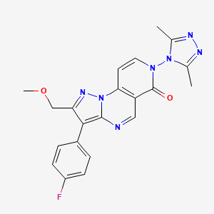 7-(3,5-dimethyl-4H-1,2,4-triazol-4-yl)-3-(4-fluorophenyl)-2-(methoxymethyl)pyrazolo[1,5-a]pyrido[3,4-e]pyrimidin-6(7H)-one