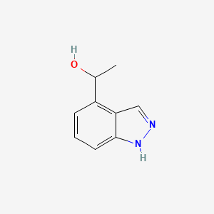 molecular formula C9H10N2O B595651 1-(1H-Indazol-4-yl)ethanol CAS No. 181820-40-6