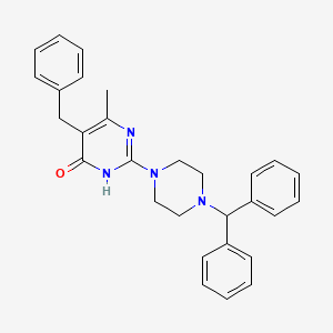 molecular formula C29H30N4O B5956513 5-benzyl-2-[4-(diphenylmethyl)piperazin-1-yl]-6-methylpyrimidin-4(3H)-one 