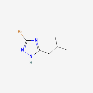 molecular formula C6H10BrN3 B595652 3-溴-5-异丁基-1H-1,2,4-三唑 CAS No. 141831-73-4