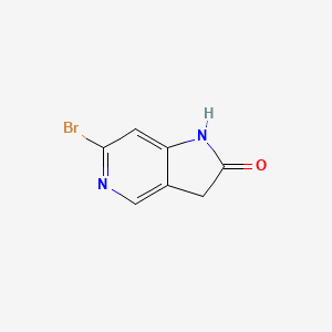 molecular formula C7H5BrN2O B595654 6-Bromo-1,3-dihydro-2H-pyrrolo[3,2-C]pyridin-2-one CAS No. 1227267-32-4