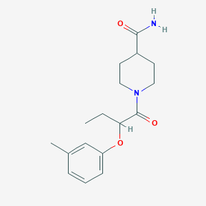 1-[2-(3-methylphenoxy)butanoyl]-4-piperidinecarboxamide