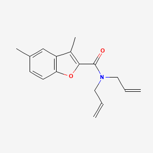 molecular formula C17H19NO2 B5956577 N,N-diallyl-3,5-dimethyl-1-benzofuran-2-carboxamide 