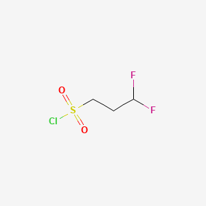 molecular formula C3H5ClF2O2S B595660 3,3-Difluoropropane-1-sulfonyl chloride CAS No. 1314907-49-7