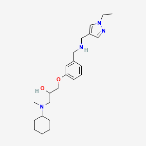 1-[cyclohexyl(methyl)amino]-3-[3-({[(1-ethyl-1H-pyrazol-4-yl)methyl]amino}methyl)phenoxy]-2-propanol