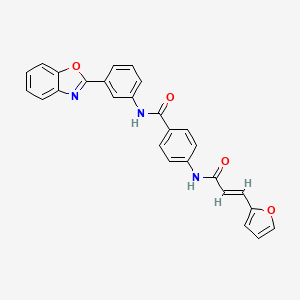 molecular formula C27H19N3O4 B5956612 N-[3-(1,3-benzoxazol-2-yl)phenyl]-4-{[3-(2-furyl)acryloyl]amino}benzamide 