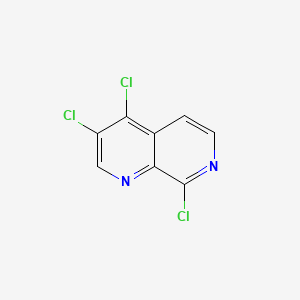 molecular formula C8H3Cl3N2 B595662 3,4,8-三氯-1,7-萘啶 CAS No. 1313738-65-6