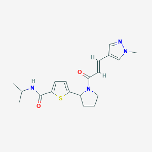 N-isopropyl-5-{1-[(2E)-3-(1-methyl-1H-pyrazol-4-yl)-2-propenoyl]-2-pyrrolidinyl}-2-thiophenecarboxamide